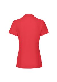 FRUIT OF THE LOOM - Damska Koszulka Polo Premium. Typ kołnierza: polo. Kolor: czerwony