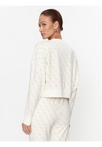 Guess Bluza W3BQ22 K9R31 Écru Regular Fit. Materiał: syntetyk, bawełna