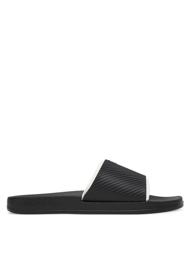 Calvin Klein Jeans Klapki Slide Rubber Neoprene Text YM0YM01234 Czarny. Kolor: czarny