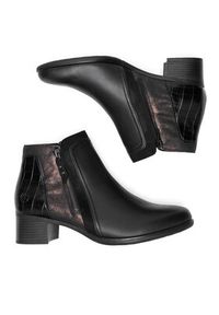 Remonte Botki R5172-04 Czarny. Kolor: czarny. Materiał: skóra #7