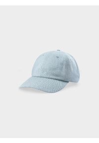 4f - 4F Czapka z daszkiem strapback uniseks - turkusowa L/XL. Kolor: turkusowy. Materiał: bawełna, materiał. Styl: sportowy, casual