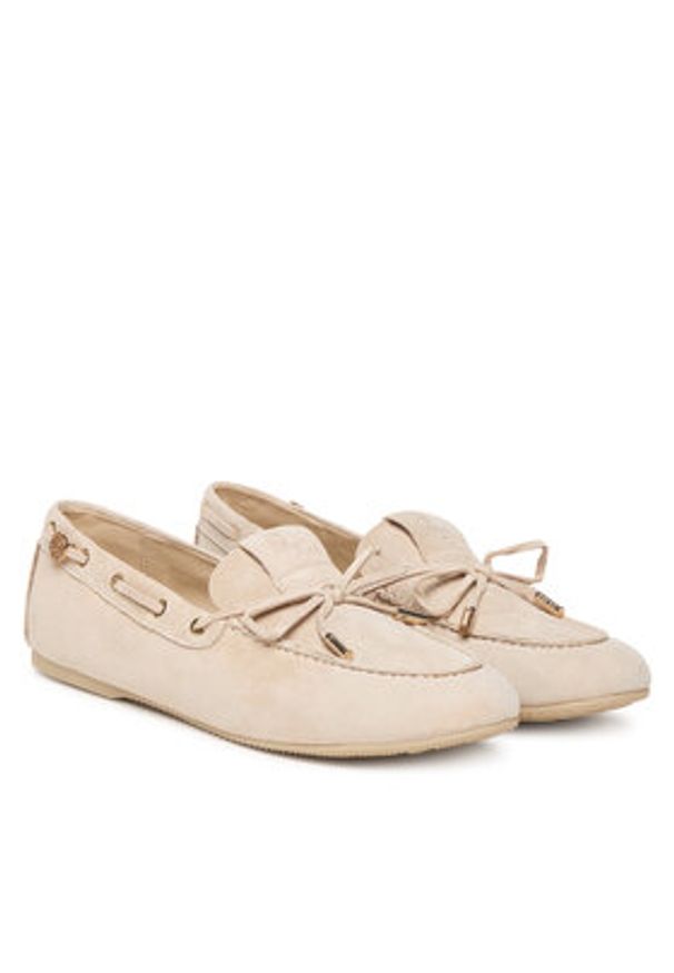 Guess Mokasyny FLPAIS SUE14 Beżowy. Kolor: beżowy. Materiał: zamsz, skóra