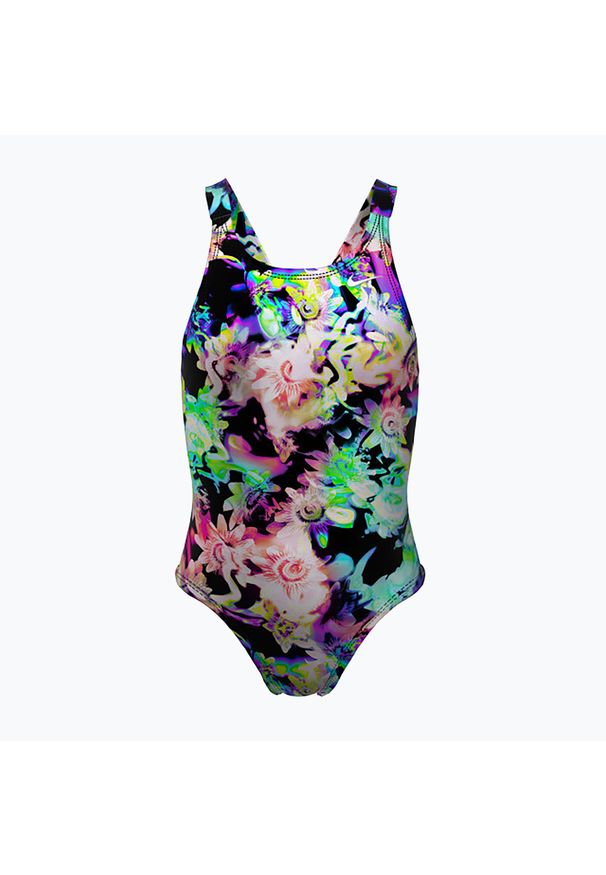 Strój pływacki jednoczęściowy dziecięcy Nike Hydrastrong Multi Print Fastback. Kolor: wielokolorowy. Wzór: nadruk