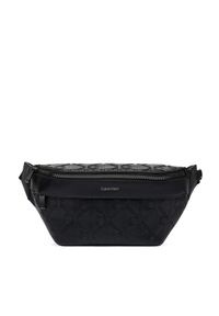Calvin Klein Nerka Emblem Aop Deboss Waistbag LV04D3564G Czarny. Kolor: czarny. Materiał: skóra #1