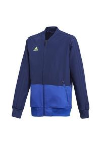 Bluza sportowa dziecięca rozpinana Adidas Junior Condivo 18. Kolor: niebieski