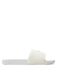 Calvin Klein Jeans Klapki Slide Institutional Metallic YM0YM01018 Biały. Kolor: biały
