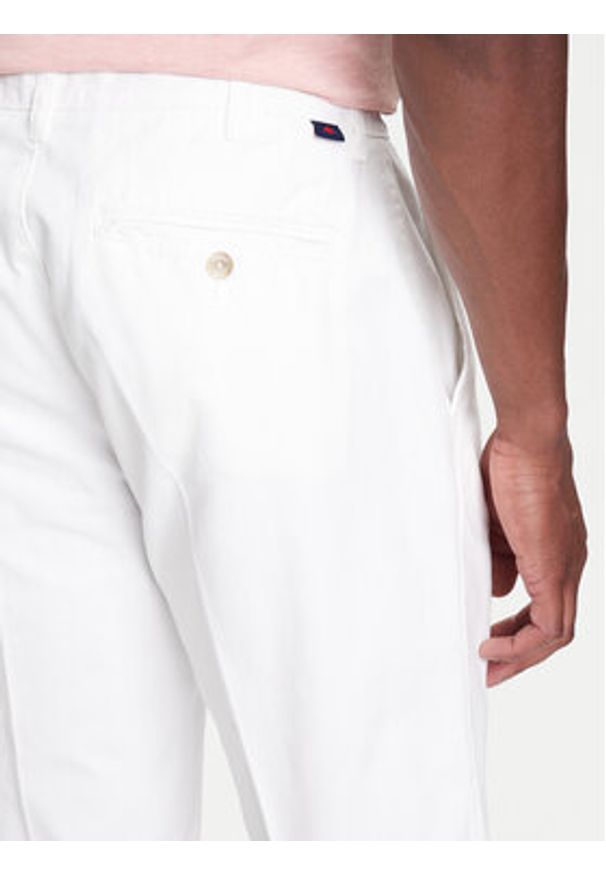 Robe di Kappa Szorty materiałowe Oris 600BTI0 Écru Slim Fit. Materiał: bawełna