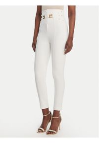 Elisabetta Franchi Spodnie materiałowe PA-158-61E2-V350 Biały Skinny Fit. Kolor: biały. Materiał: syntetyk #1
