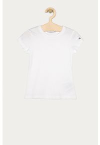 Calvin Klein Jeans - T-shirt dziecięcy 104-176 cm. Okazja: na co dzień. Kolor: biały. Materiał: bawełna, dzianina. Wzór: nadruk. Styl: casual #1