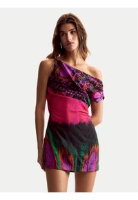 Desigual Sukienka letnia Beattl Lacroix 26SWVW59 Kolorowy Regular Fit. Materiał: wiskoza. Wzór: kolorowy. Sezon: lato #1