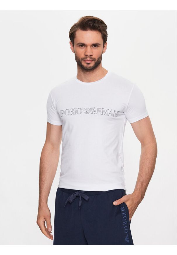 Emporio Armani Underwear T-Shirt 111035 3R516 00010 Biały Regular Fit. Kolor: biały. Materiał: bawełna