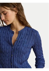 Lauren Ralph Lauren - LAUREN RALPH LAUREN Kardigan 200P14040502 Fioletowy Regular Fit. Kolor: fioletowy. Materiał: bawełna #2