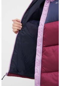 columbia - Columbia kurtka Puffect Color Block Jkt damska kolor bordowy zimowa 1955101. Kolor: czerwony. Materiał: tkanina, syntetyk, materiał, puch. Wzór: ze splotem. Sezon: zima #2