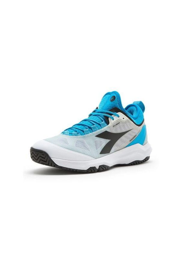 Buty tenisowe męskie Diadora Speed Blueshield Fly 3 + AG. Kolor: niebieski, biały, wielokolorowy, czarny. Sport: tenis