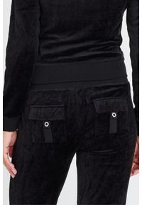 Juicy Couture - JUICY COUTURE Czarne damskie spodnie Caisa Ultra Low Rise, Rozmiar XS. Kolor: czarny