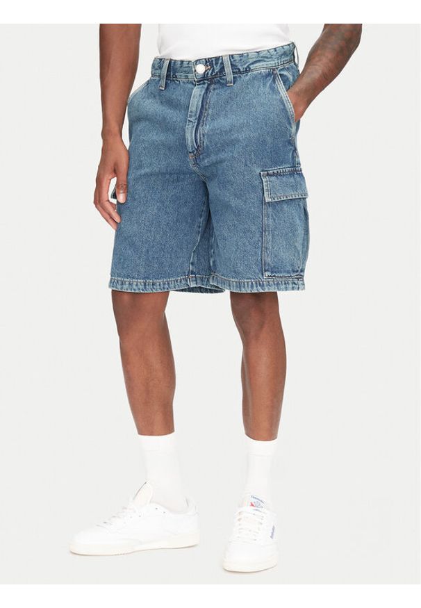 Jack & Jones - Jack&Jones Szorty jeansowe Bill 12272557 Niebieski Relaxed Fit. Kolor: niebieski. Materiał: bawełna