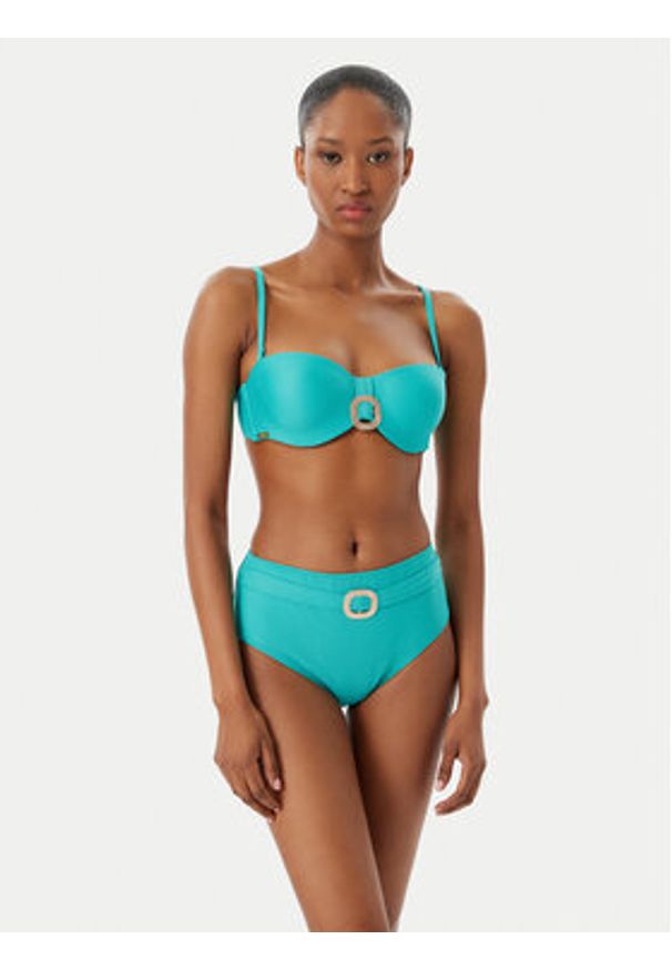 SELMARK - Selmark Dół od bikini BN303 Zielony. Kolor: zielony. Materiał: syntetyk