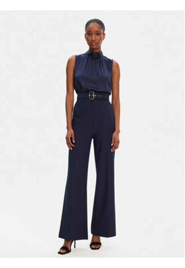 Marciano Guess Kombinezon 5RGK53 6869Z Granatowy Classic Fit. Kolor: niebieski. Materiał: satyna