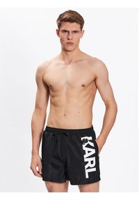 Karl Lagerfeld - KARL LAGERFELD Szorty kąpielowe Logo 230M2202 Czarny Regular Fit. Kolor: czarny. Materiał: syntetyk #2
