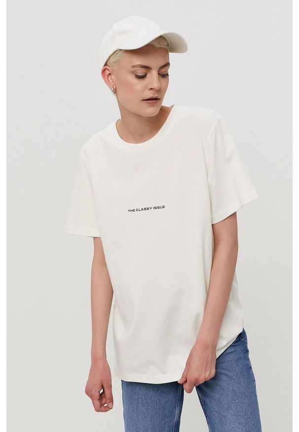The Classy Issue - T-shirt. Okazja: na co dzień. Kolor: beżowy. Wzór: nadruk. Styl: casual