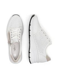 Rieker Sneakersy N6304-80 Biały. Kolor: biały. Materiał: skóra #7