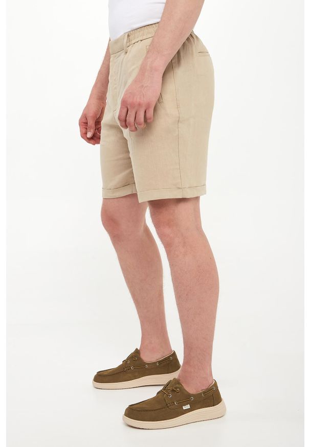 Liu Jo - Bermudy męskie lniane LIU JO. Materiał: len