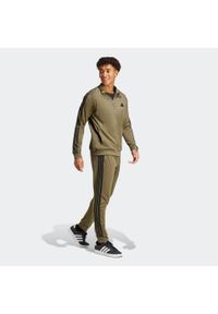 Adidas - Dres męski ADIDAS fitness. Kolor: zielony. Materiał: dresówka. Sport: fitness