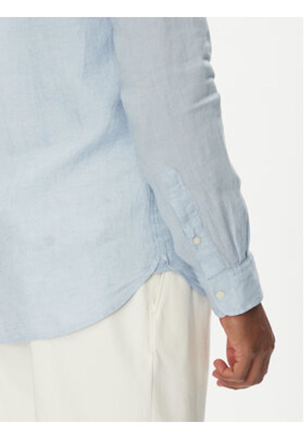 TOMMY HILFIGER - Tommy Hilfiger Koszula MW0MW34602 Błękitny Regular Fit. Kolor: niebieski. Materiał: len