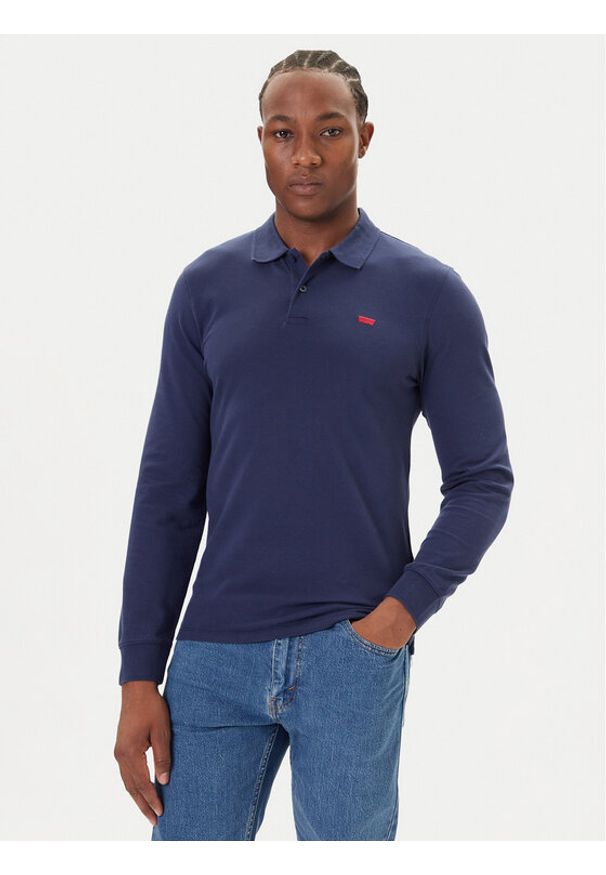 Levi's® Polo Housemark A5797-0001 Granatowy Slim Fit. Typ kołnierza: polo. Kolor: niebieski. Materiał: bawełna
