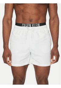 Calvin Klein Swimwear Szorty kąpielowe KM0KM01093 Biały Regular Fit. Kolor: biały. Materiał: syntetyk