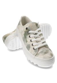 Big-Star - Zielone Trampki Big Star Modne Buty Damskie. Okazja: na co dzień. Kolor: zielony. Materiał: materiał. Szerokość cholewki: normalna. Wzór: moro. Styl: casual, militarny #7