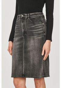 Miss Sixty - Spódnica jeansowa. Okazja: na co dzień. Kolor: szary. Materiał: jeans. Styl: casual #1