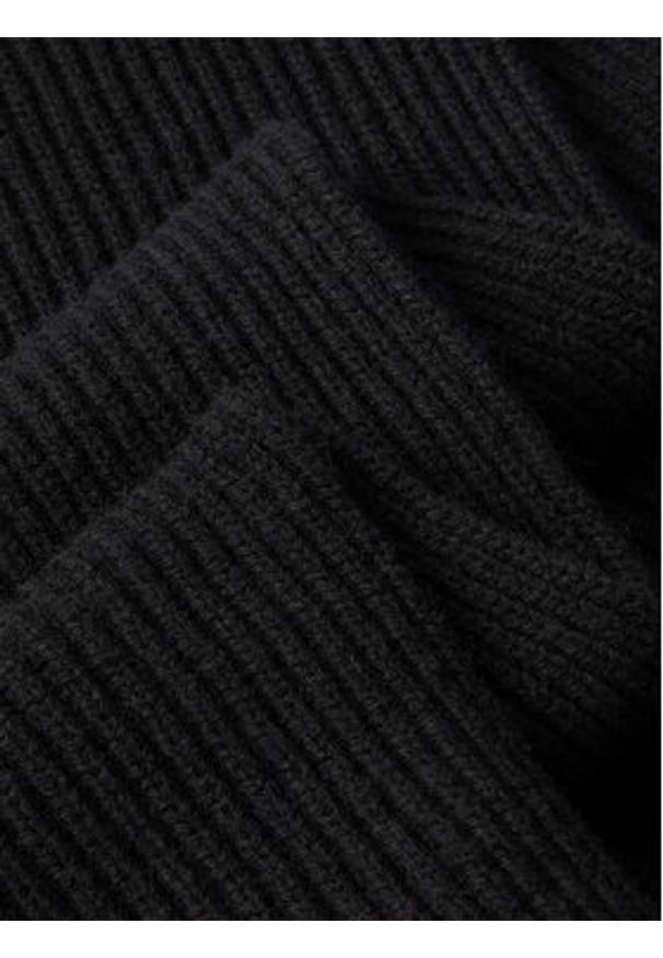 Calvin Klein Szalik Ck Metal Wool Rib Scarf LV04D8056G Czarny. Kolor: czarny. Materiał: wełna