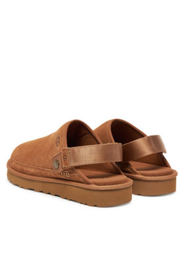 Ugg Klapki M Goldencoast Clog II 1166915 Brązowy. Kolor: brązowy. Materiał: skóra, zamsz