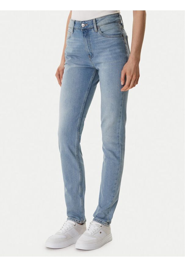 TOMMY HILFIGER - Tommy Hilfiger Jeansy WW0WW47694 Niebieski Slim Fit. Kolor: niebieski