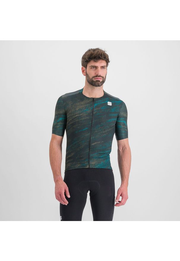 SPORTFUL - Koszulka rowerowa męska Sportful Cliff Supergiara. Kolor: niebieski, szary, wielokolorowy. Sport: kolarstwo