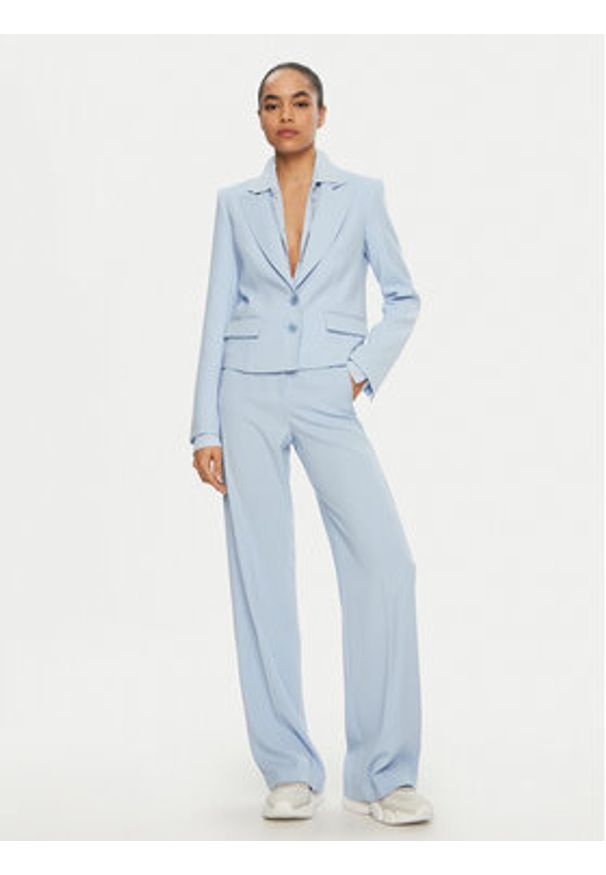 Patrizia Pepe Marynarka 8S0517/A545-CA38 Błękitny Regular Fit. Kolor: niebieski. Materiał: syntetyk