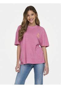 only - ONLY T-Shirt Rilly 15316994 Różowy Regular Fit. Kolor: różowy. Materiał: bawełna