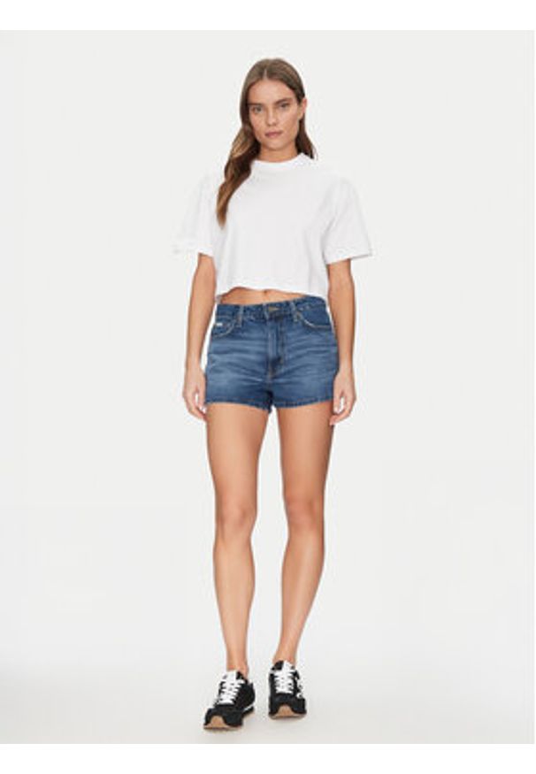 Guess Szorty jeansowe W5GD0Y D5O11 Granatowy Regular Fit. Kolor: niebieski. Materiał: bawełna