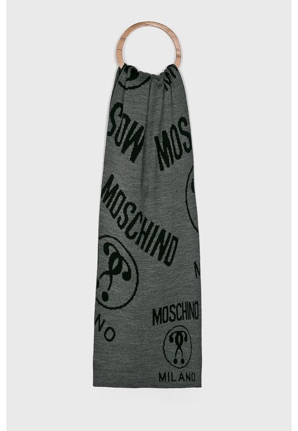MOSCHINO - Moschino - Szalik. Kolor: szary