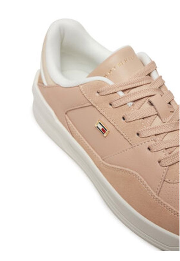 TOMMY HILFIGER - Tommy Hilfiger Sneakersy Essent Basket FW0FW08615 Różowy. Kolor: różowy. Materiał: skóra