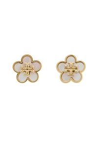 Tory Burch Kolczyki Kira Flower 157351 Złoty. Materiał: metalowe. Kolor: złoty #1