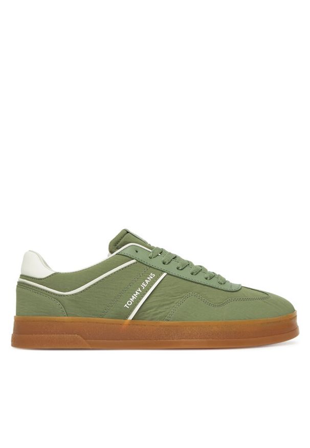 Tommy Jeans Sneakersy The Greenwich Mix Media EM0EM01586 Zielony. Kolor: zielony. Materiał: skóra