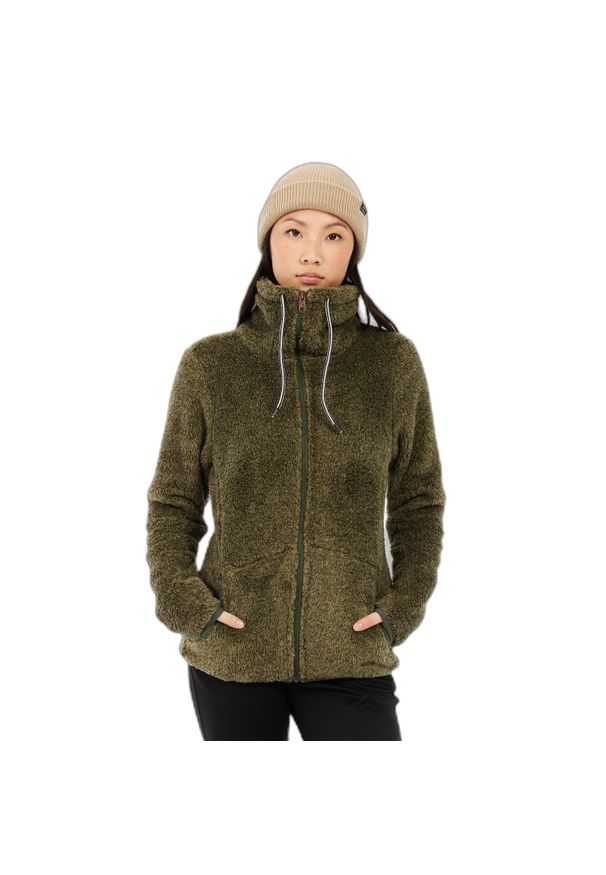 Damski polar rozpinany na całej długości Protest Riri. Kolor: zielony. Materiał: polar. Sezon: zima. Sport: narciarstwo