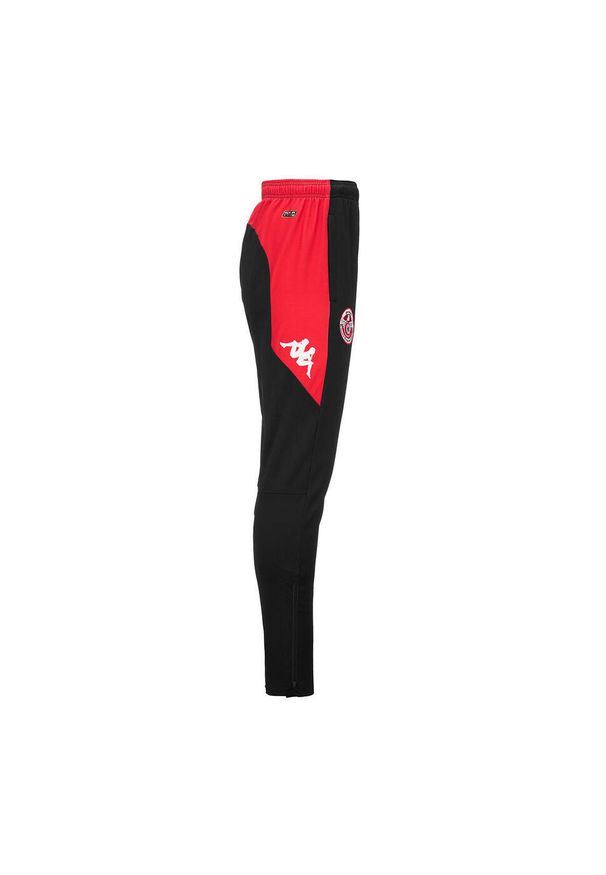 Kappa - Spodnie treningowe Tunisie Abunszip Pro 7 2024. Kolor: czerwony, czarny, wielokolorowy. Sport: piłka nożna