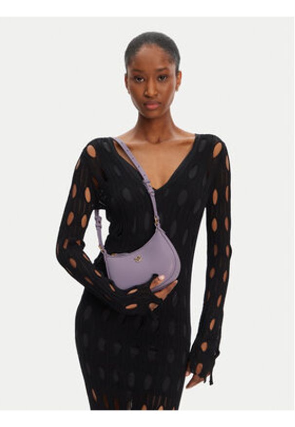 Pinko - PINKO Torebka Half Moon Baby PE 25 PLTT 103538 A0F1 Fioletowy. Kolor: fioletowy. Materiał: skórzane