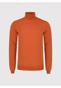 Pako Lorente - PAKO LORENTE – Pomarańczowy sweter z golfem P22WP-2X-025-P-0. Typ kołnierza: golf. Kolor: pomarańczowy. Materiał: bawełna. Wzór: gładki. Sezon: jesień