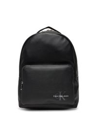 Calvin Klein Jeans Plecak Mono Logo Backpack 40 LV04G3042G Czarny. Kolor: czarny. Materiał: skóra