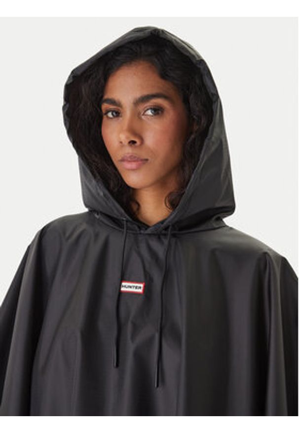 Hunter Ponczo HARU0007261 Czarny Regular Fit. Kolor: czarny. Materiał: syntetyk