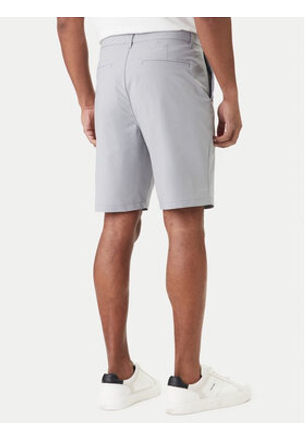 Calvin Klein Szorty materiałowe LV04LB613G Szary Straight Fit. Kolor: szary. Materiał: syntetyk
